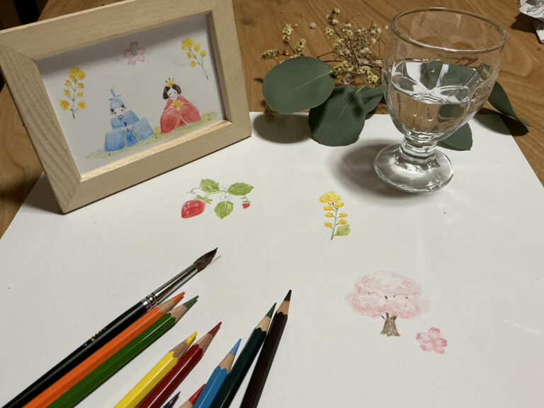 フレンドクラス　水彩鉛筆で季節のイラストを描いてみよう